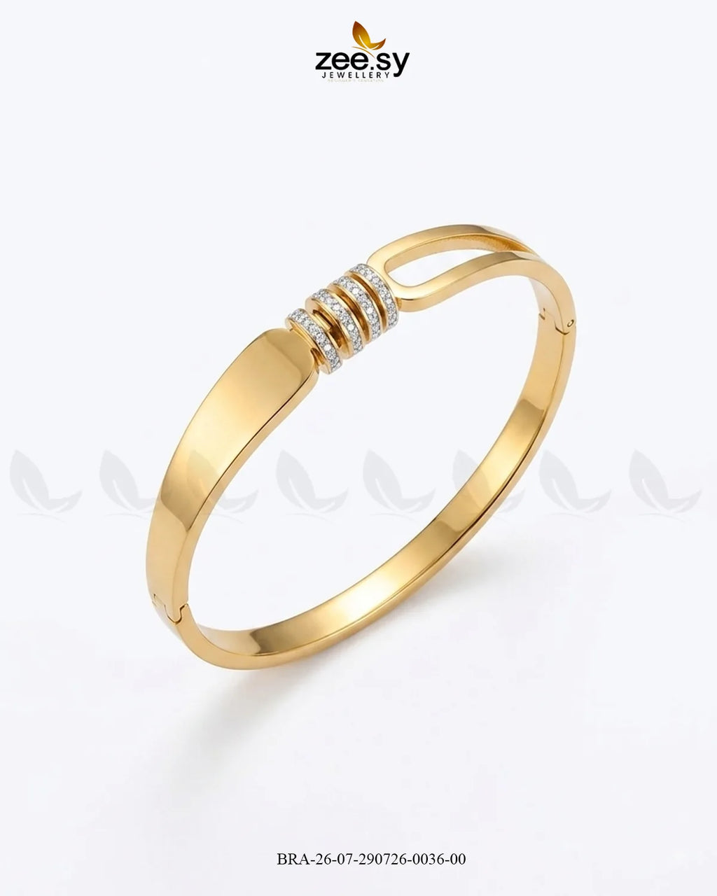 Sleek Triple Band Crystal Bracelet