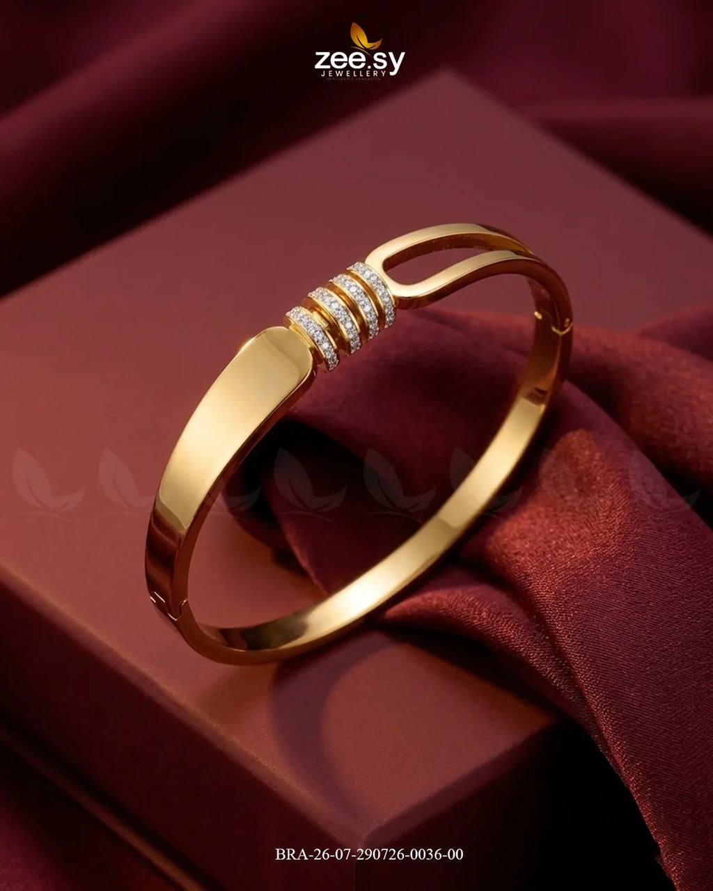 Sleek Triple Band Crystal Bracelet