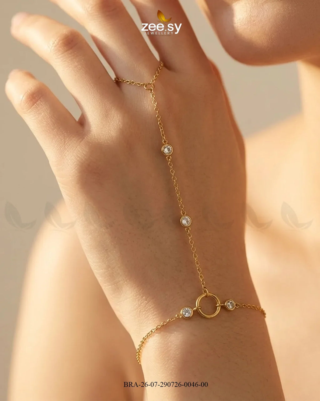 Slim Center Circle Stone Bracelet