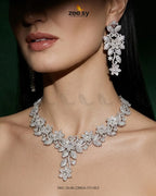 Starlight Floral Pave Necklace Set