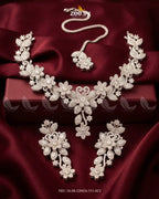 Starlight Floral Pave Necklace Set