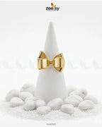 Structural Gilded Droplet Open Ring