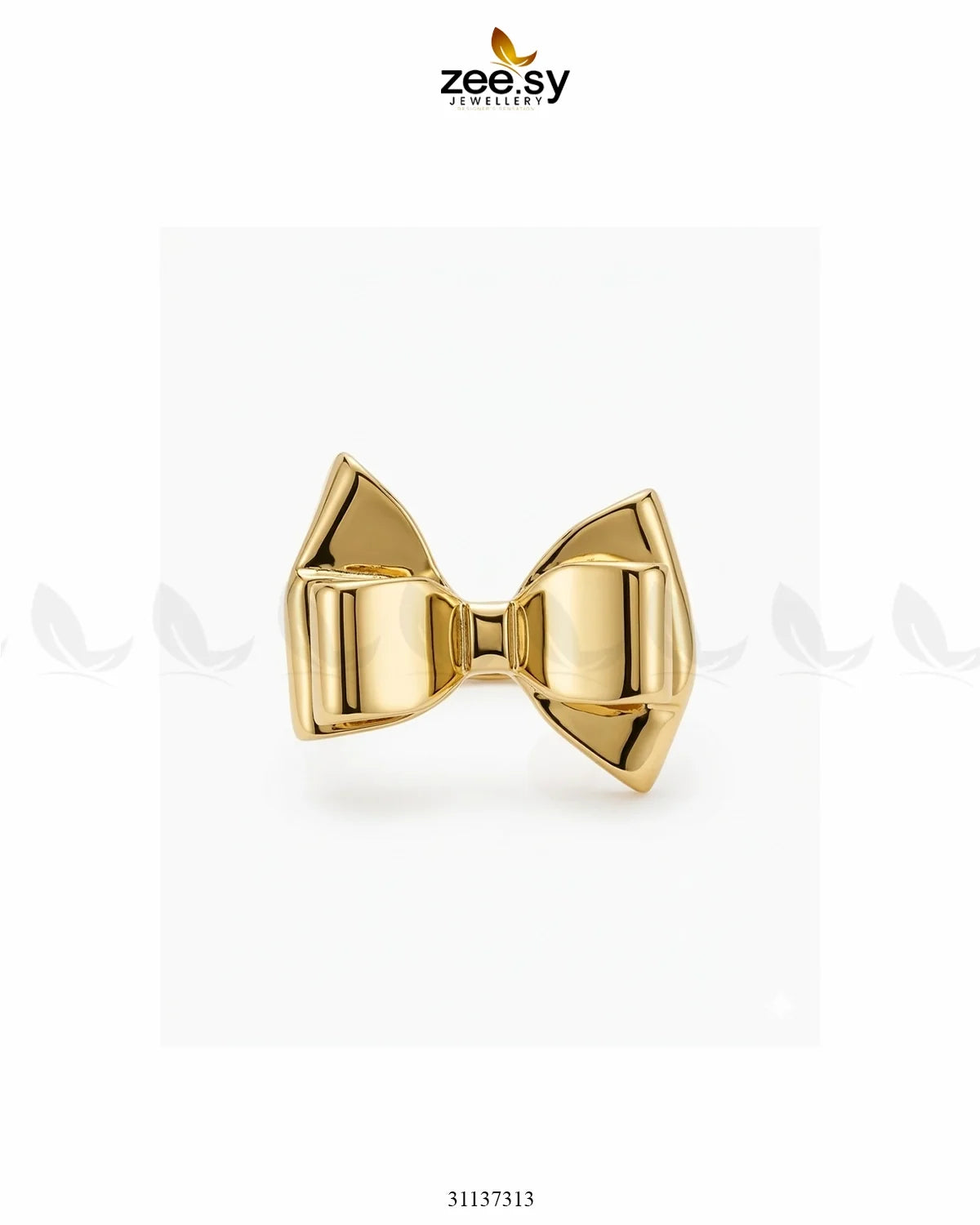 Structural Gilded Droplet Open Ring