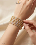 Substantial Opulent Heritage Bangles - Two Tone
