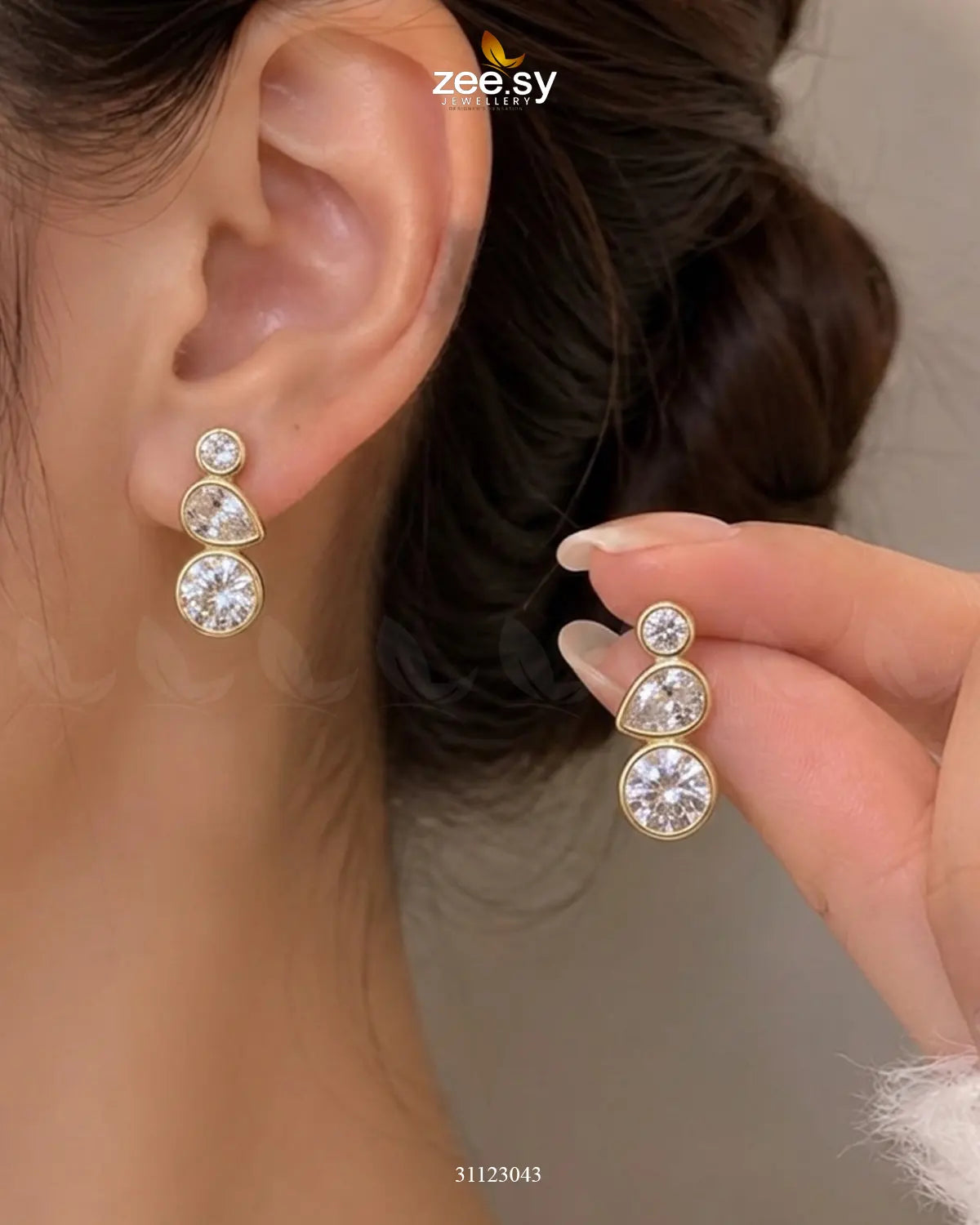 Tatiana Glam Crystal Studs Earrings