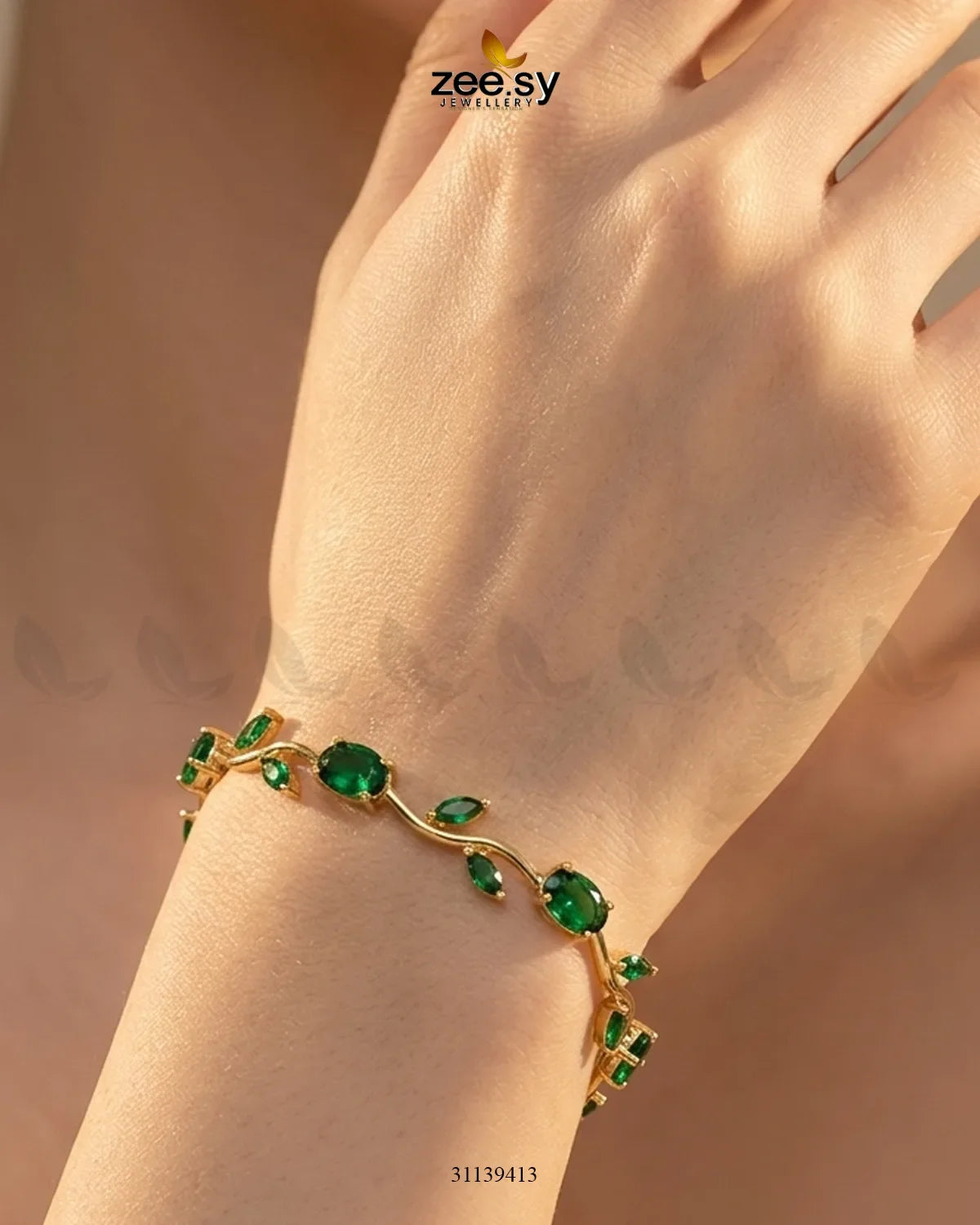 Tulip Cut Stones Floral Bracelet