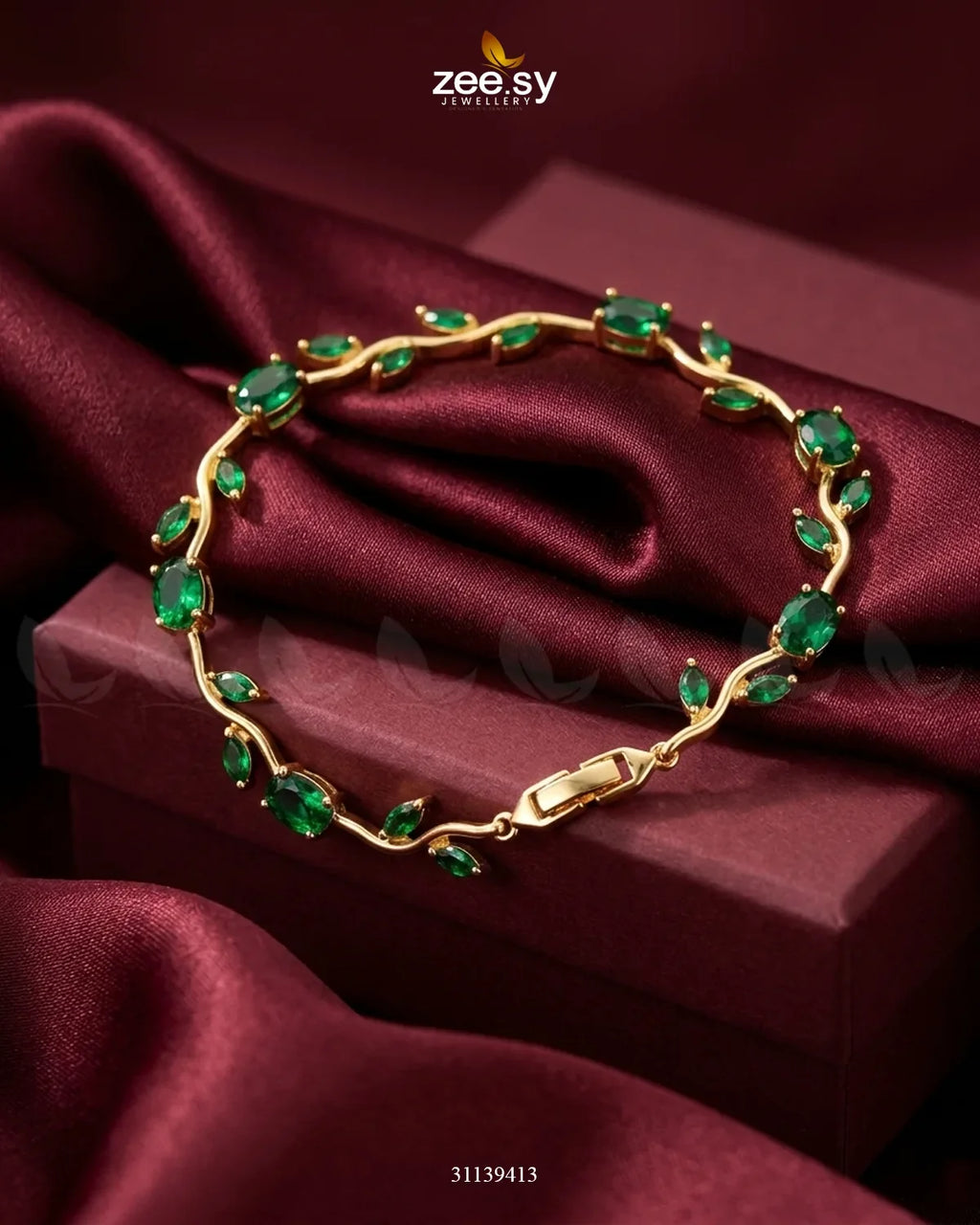Tulip Cut Stones Floral Bracelet