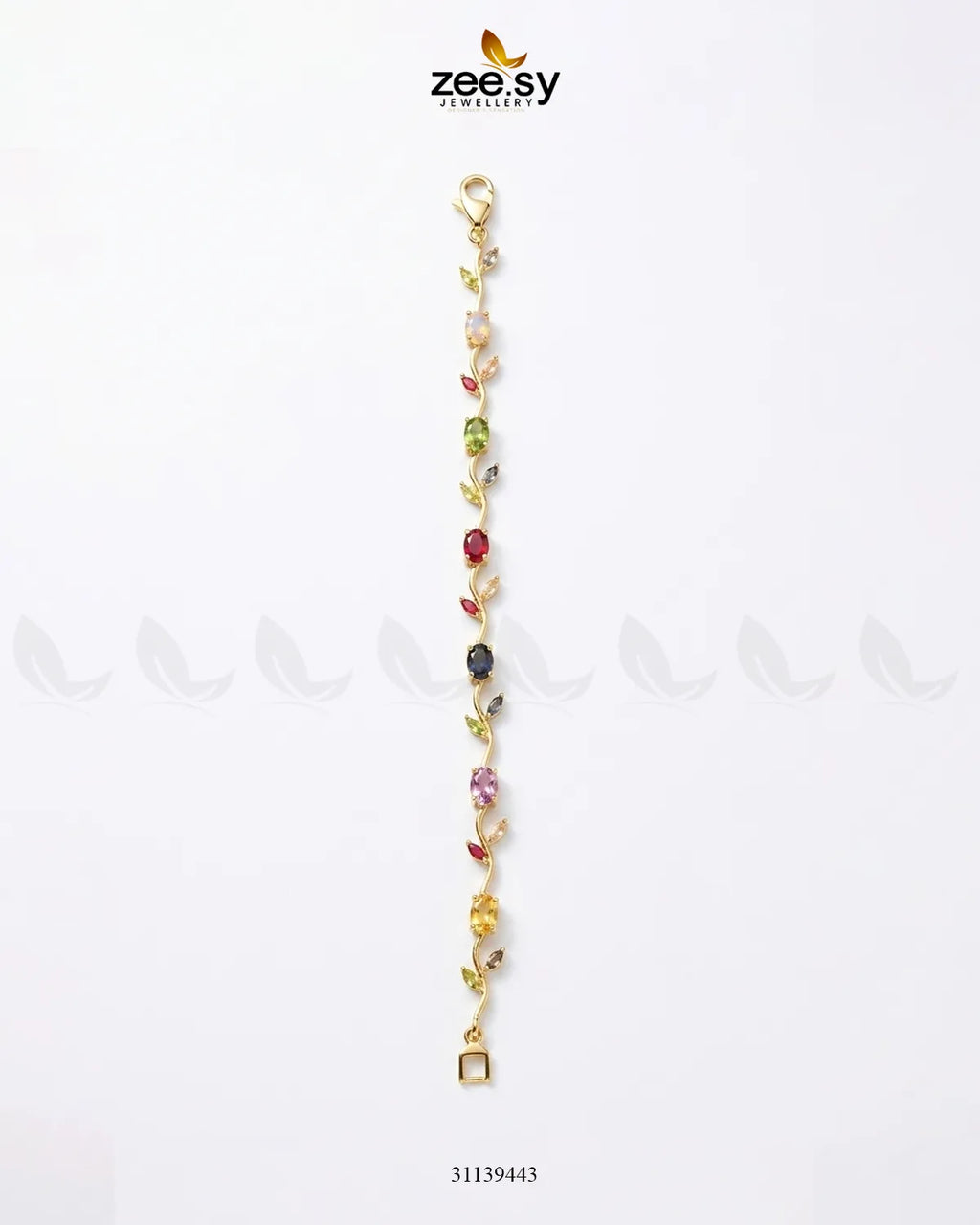 Tulip Cut Stones Floral Bracelet