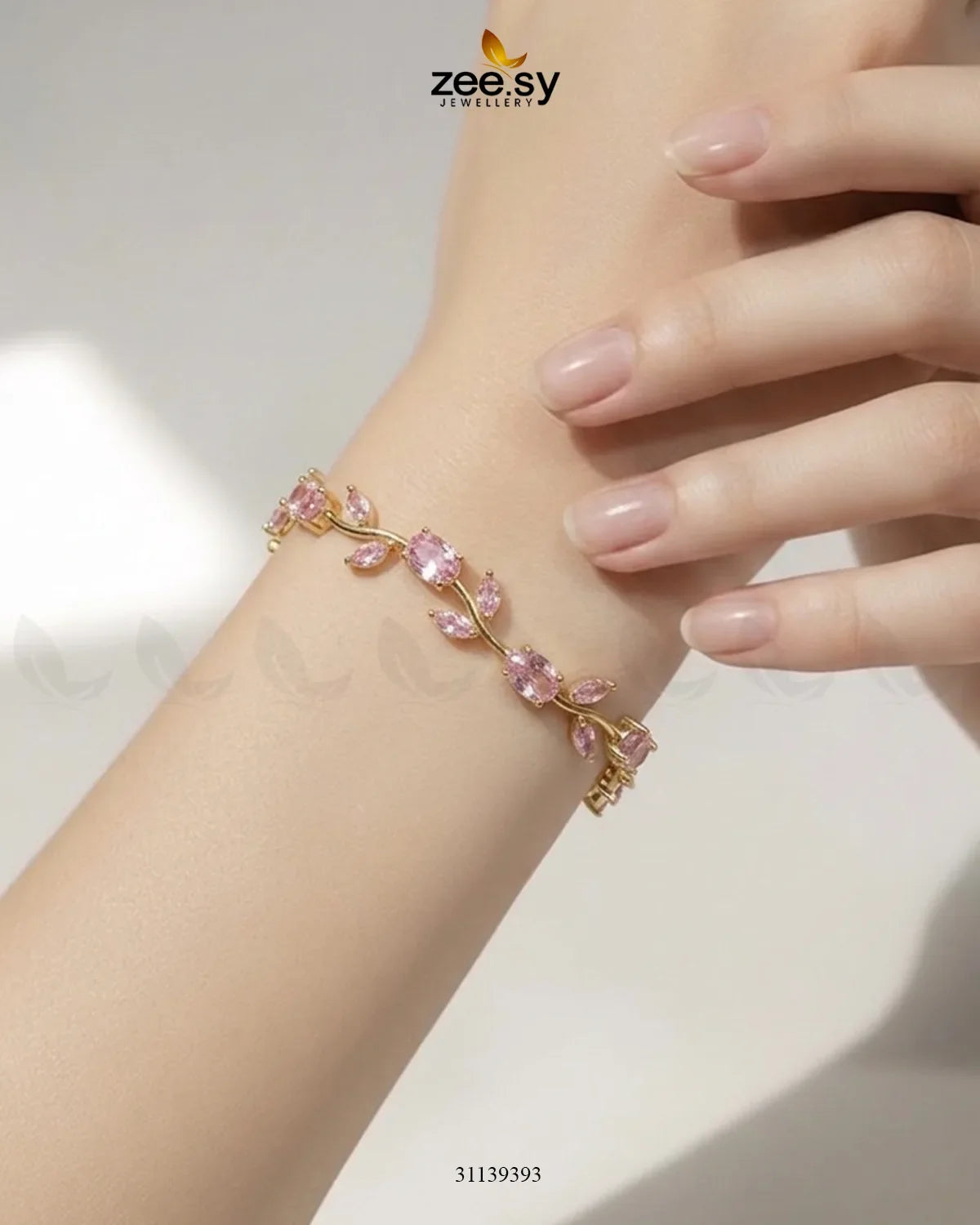 Tulip Cut Stones Floral Bracelet
