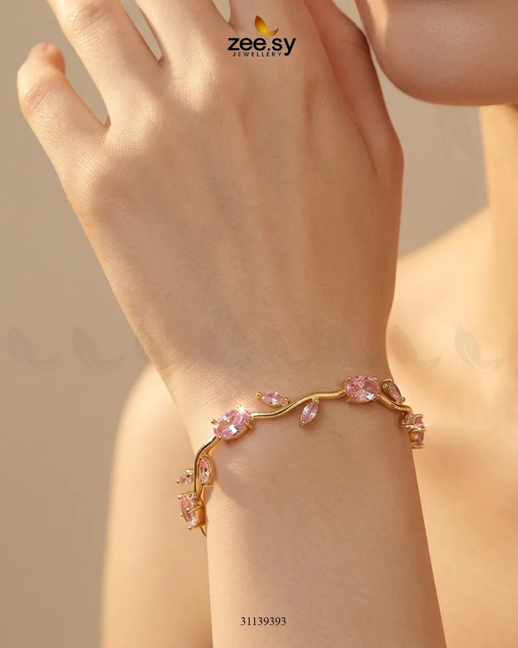 Tulip Cut Stones Floral Bracelet