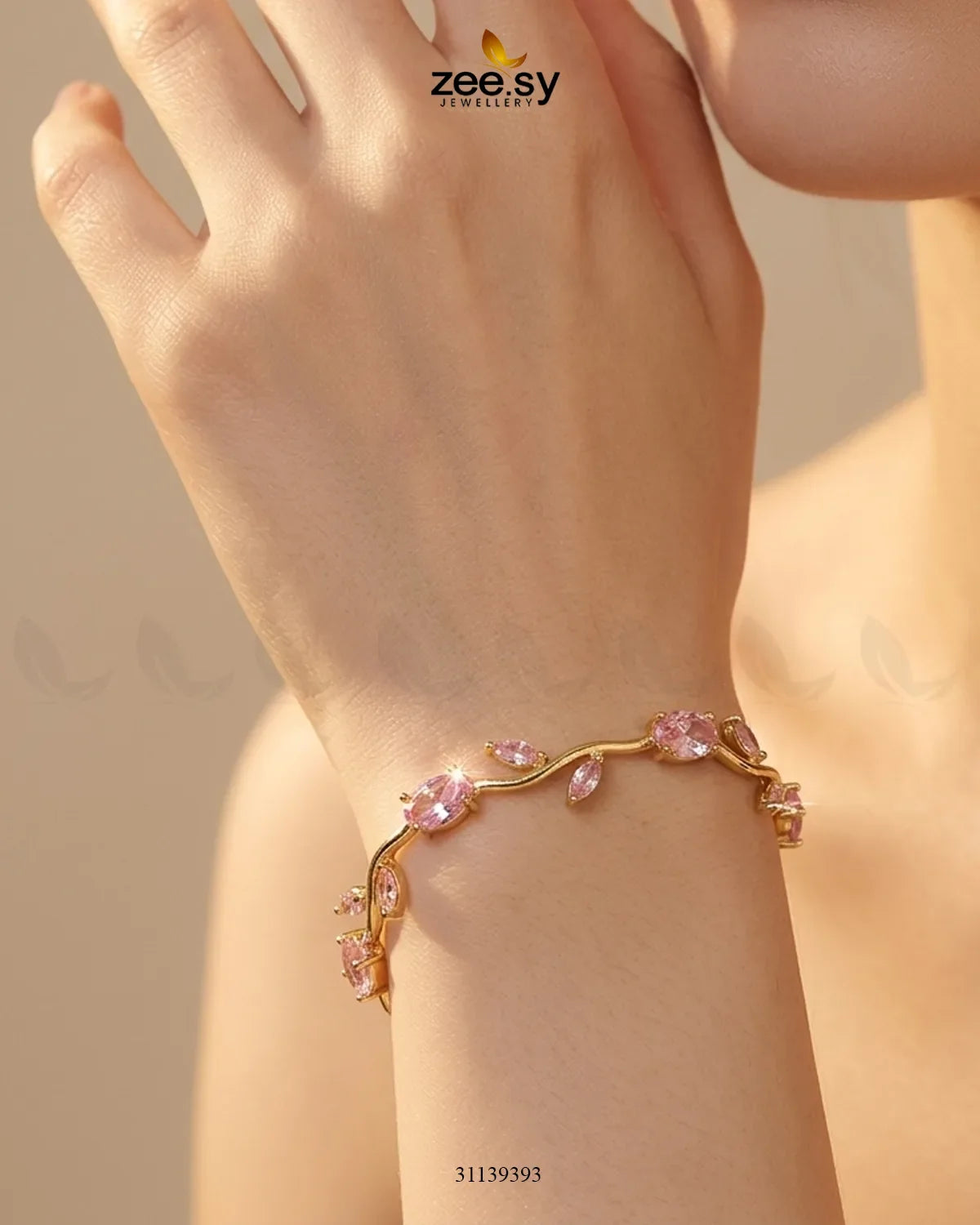 Tulip Cut Stones Floral Bracelet