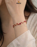 Tulip Cut Stones Floral Bracelet