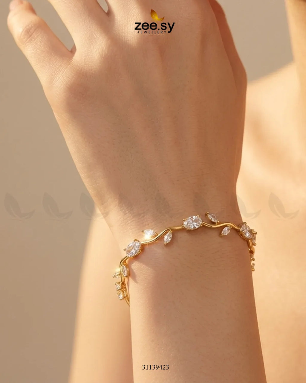 Tulip Cut Stones Floral Bracelet