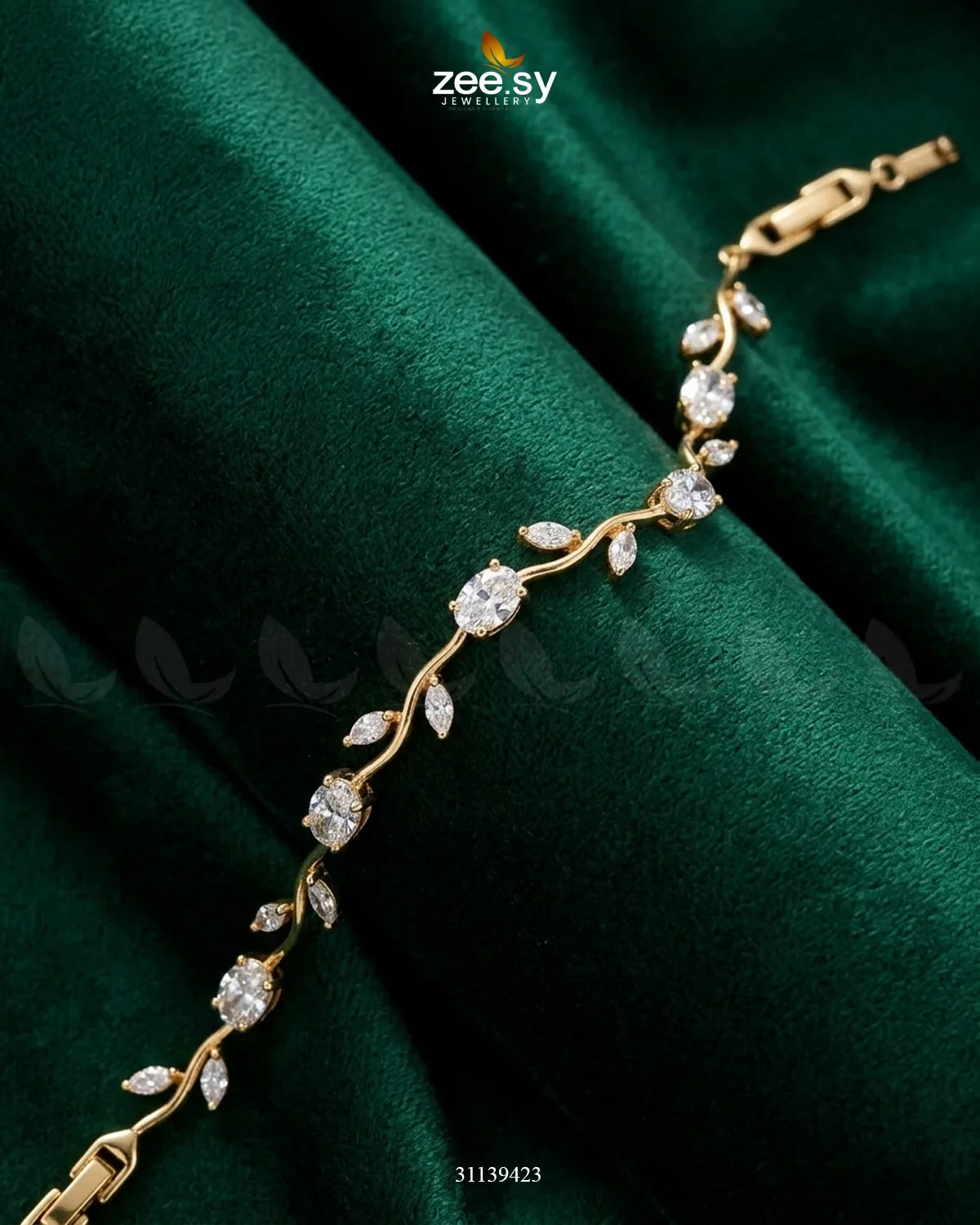 Tulip Cut Stones Floral Bracelet