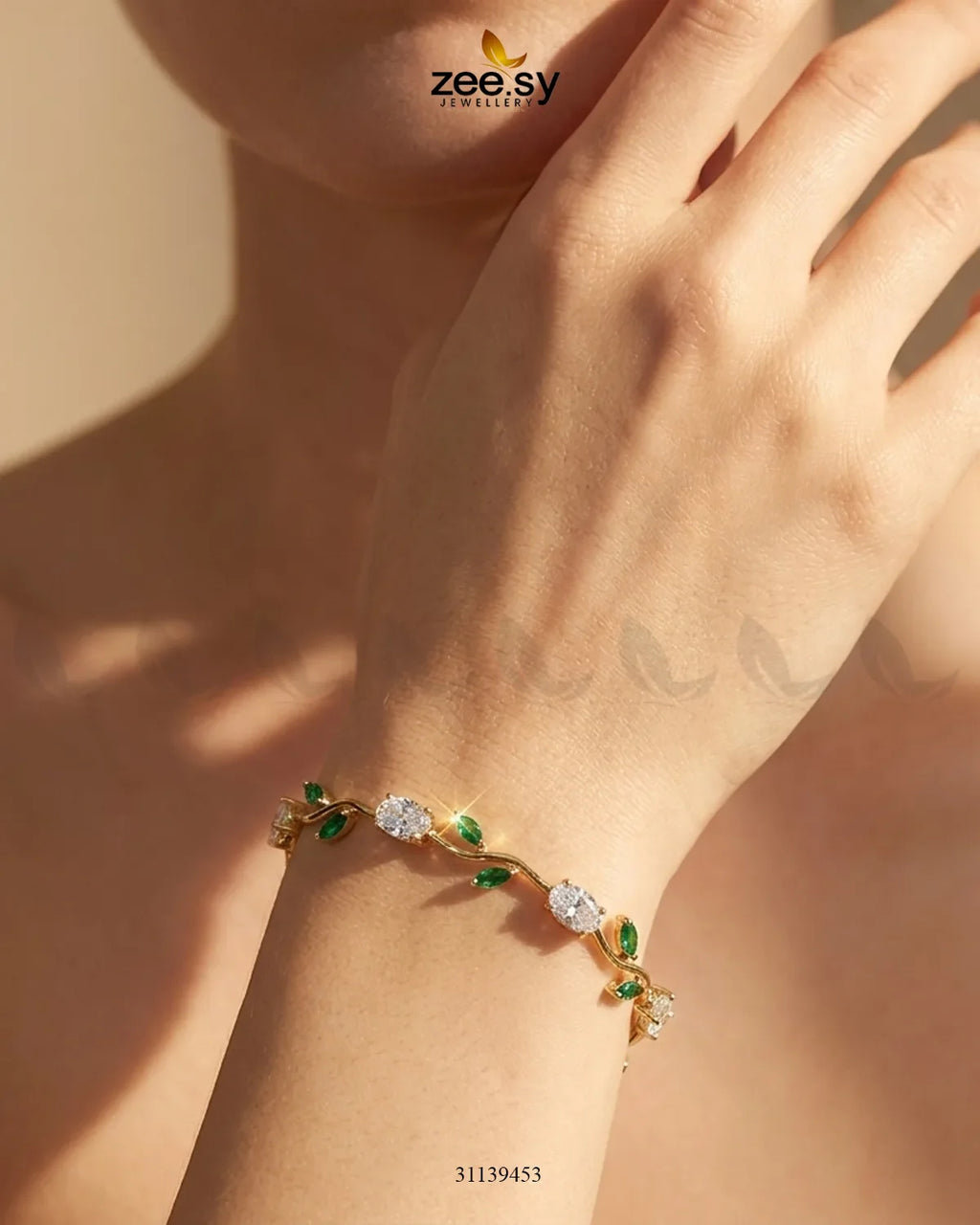 Tulip Cut Stones Floral Bracelet