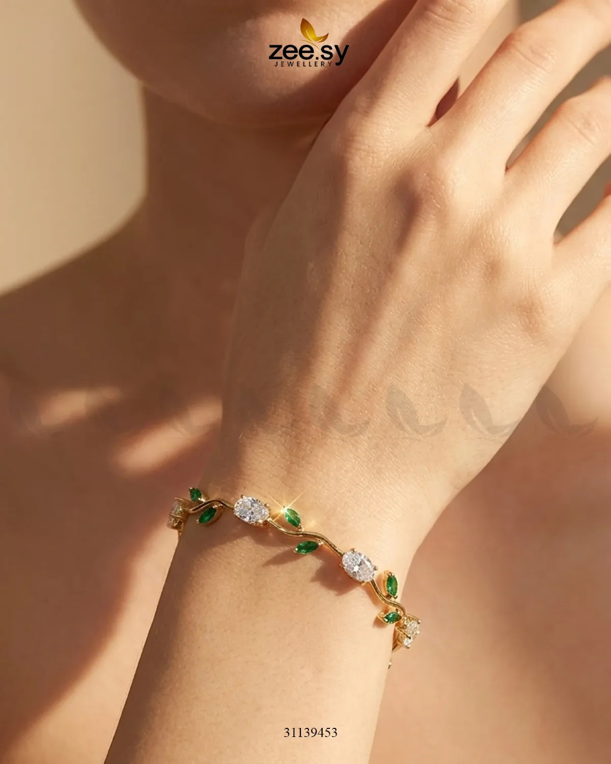 Tulip Cut Stones Floral Bracelet