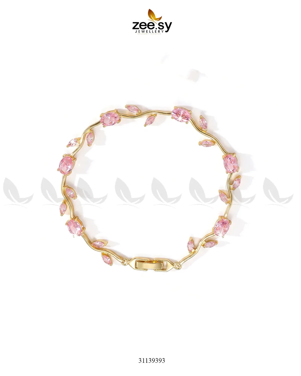Tulip Cut Stones Floral Bracelet
