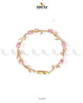 Tulip Cut Stones Floral Bracelet