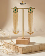 Velmira Ghungroo Zircon Earrings