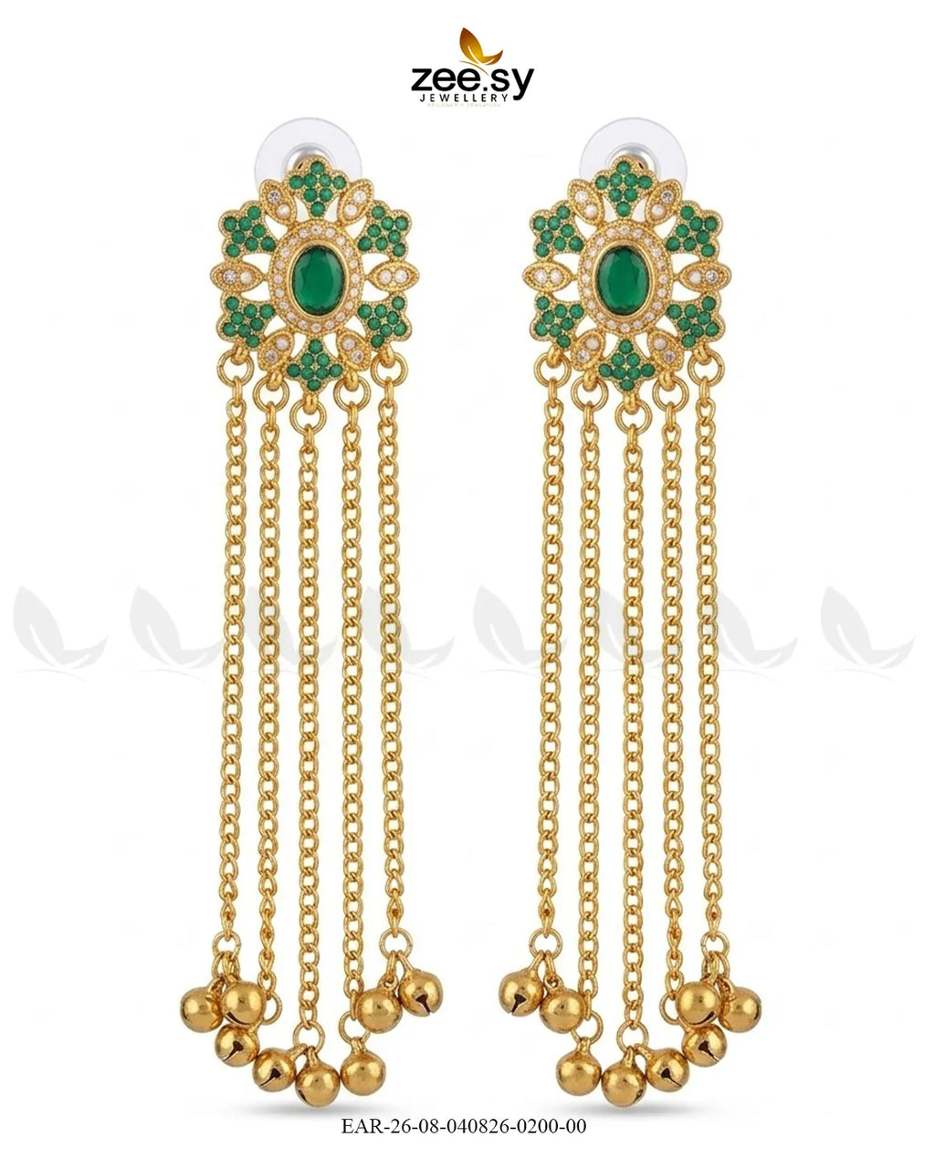 Velmira Ghungroo Zircon Earrings
