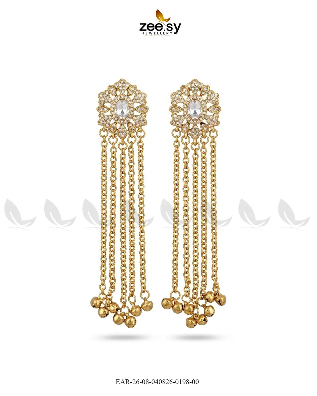 Velmira Ghungroo Zircon Earrings
