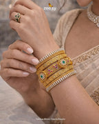 Veridian Bloom Filigree Bangles