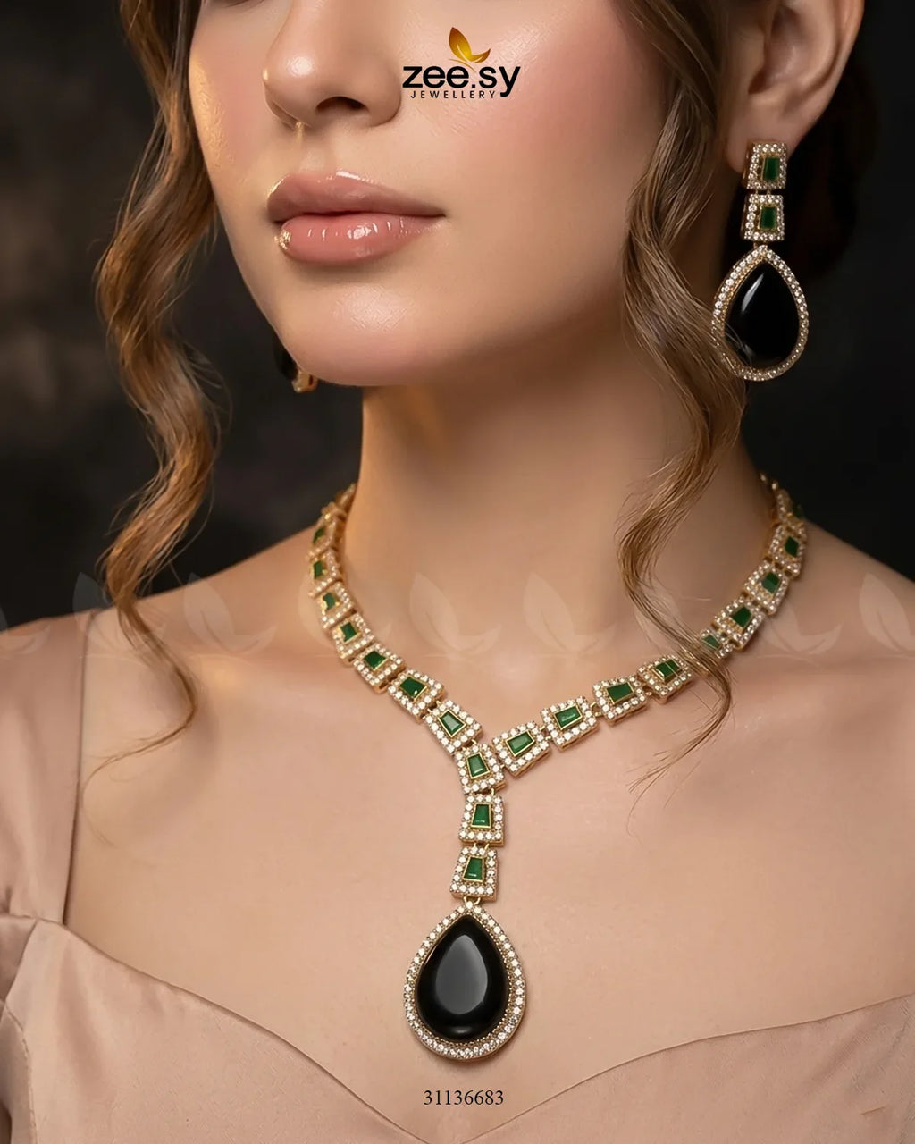 Victorian Bold Gemstone Necklace Set