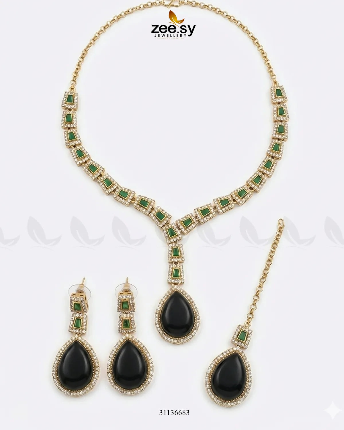 Victorian Bold Gemstone Necklace Set