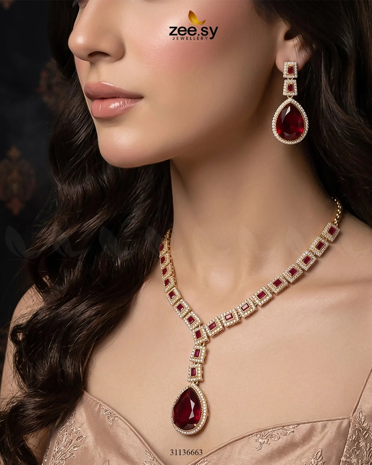 Victorian Bold Gemstone Necklace Set