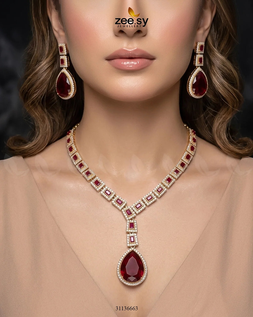 Victorian Bold Gemstone Necklace Set