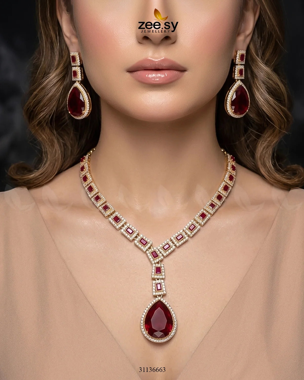 Victorian Bold Gemstone Necklace Set