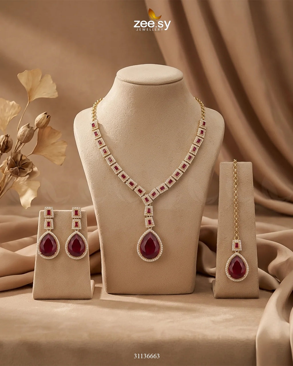 Victorian Bold Gemstone Necklace Set