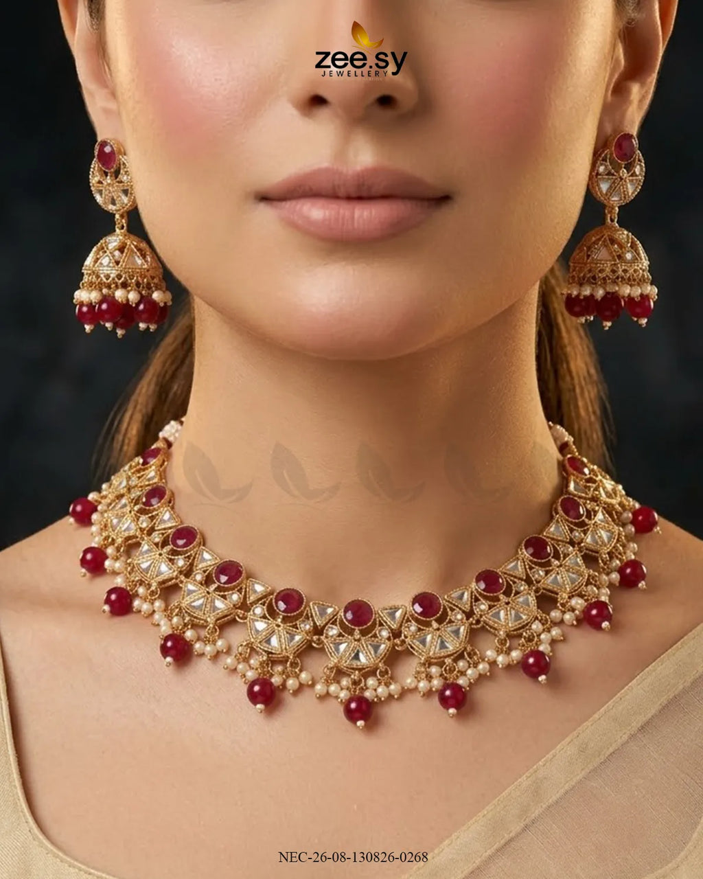 Willow Geometric Pearl Necklace Set