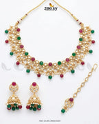 Willow Geometric Pearl Necklace Set