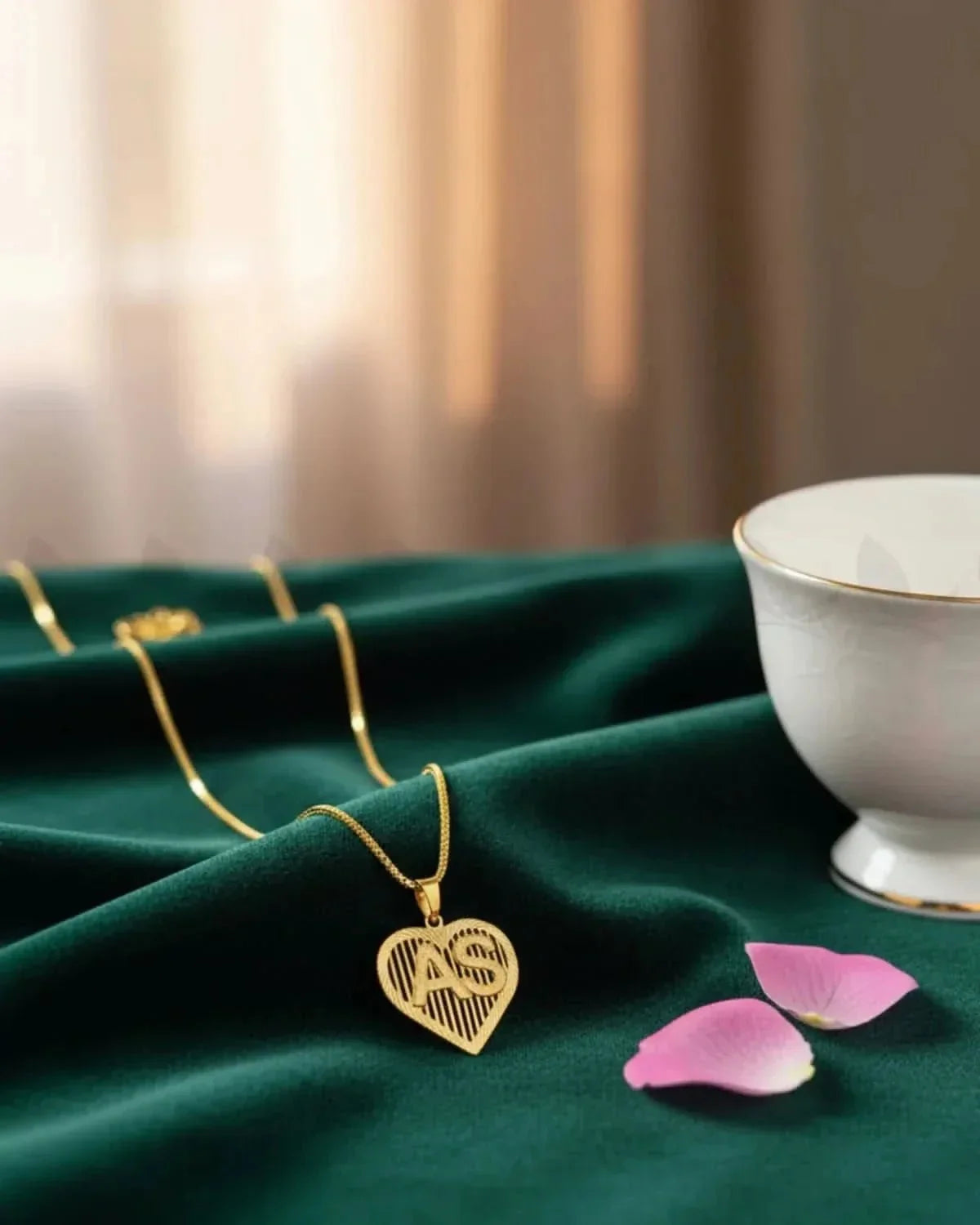 Heartfelt Pendant Initials Custom Necklace