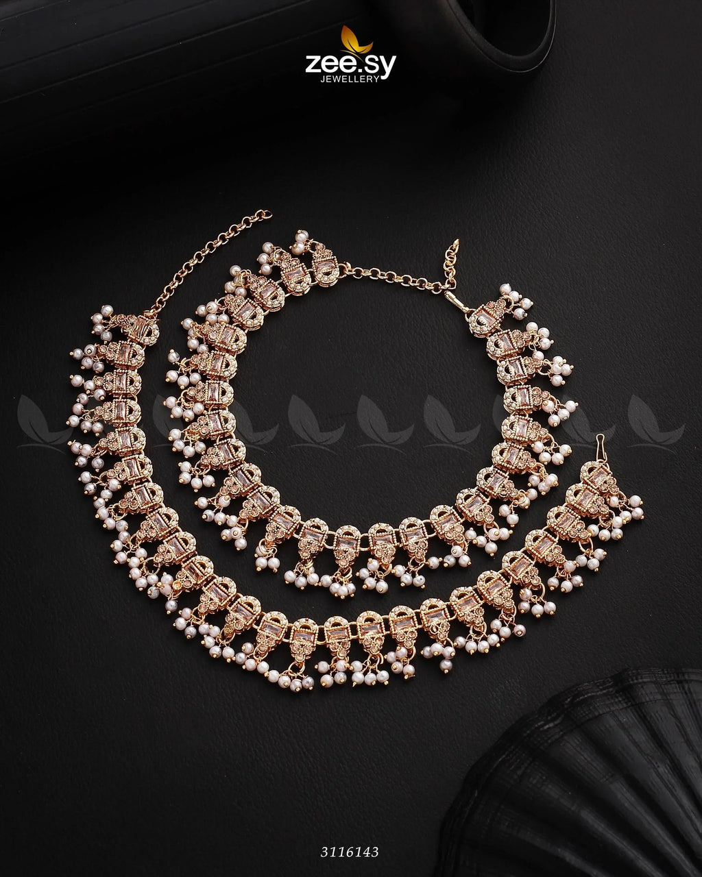 Kira Rutilated Stone Anklet
