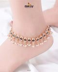 Kira Rutilated Stone Anklet