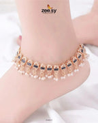 Kira Rutilated Stone Anklet