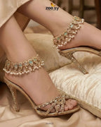 Kira Rutilated Stone Anklet