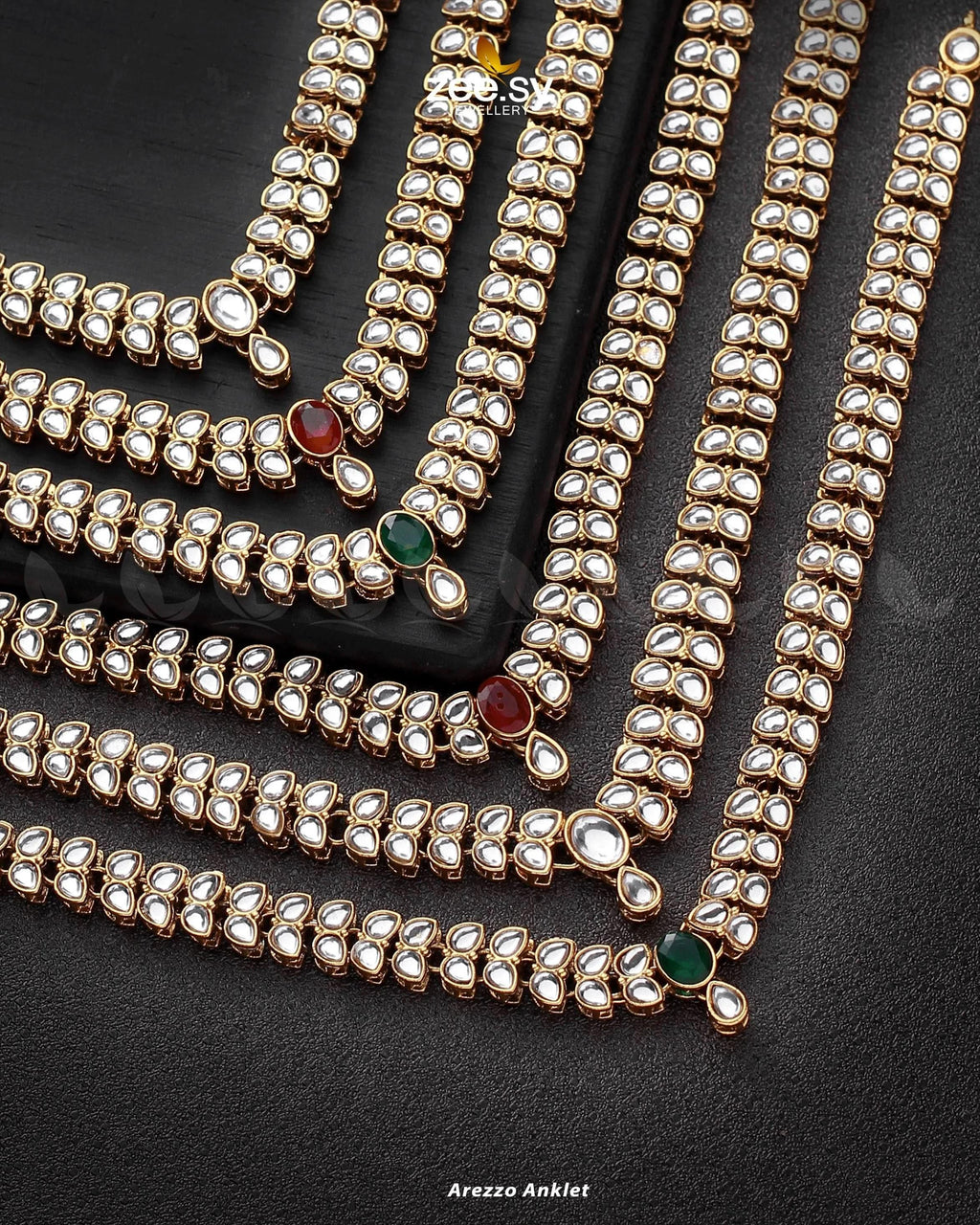 Arezzo Drop Kundan Anklet