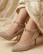 Arezzo Drop Kundan Anklet