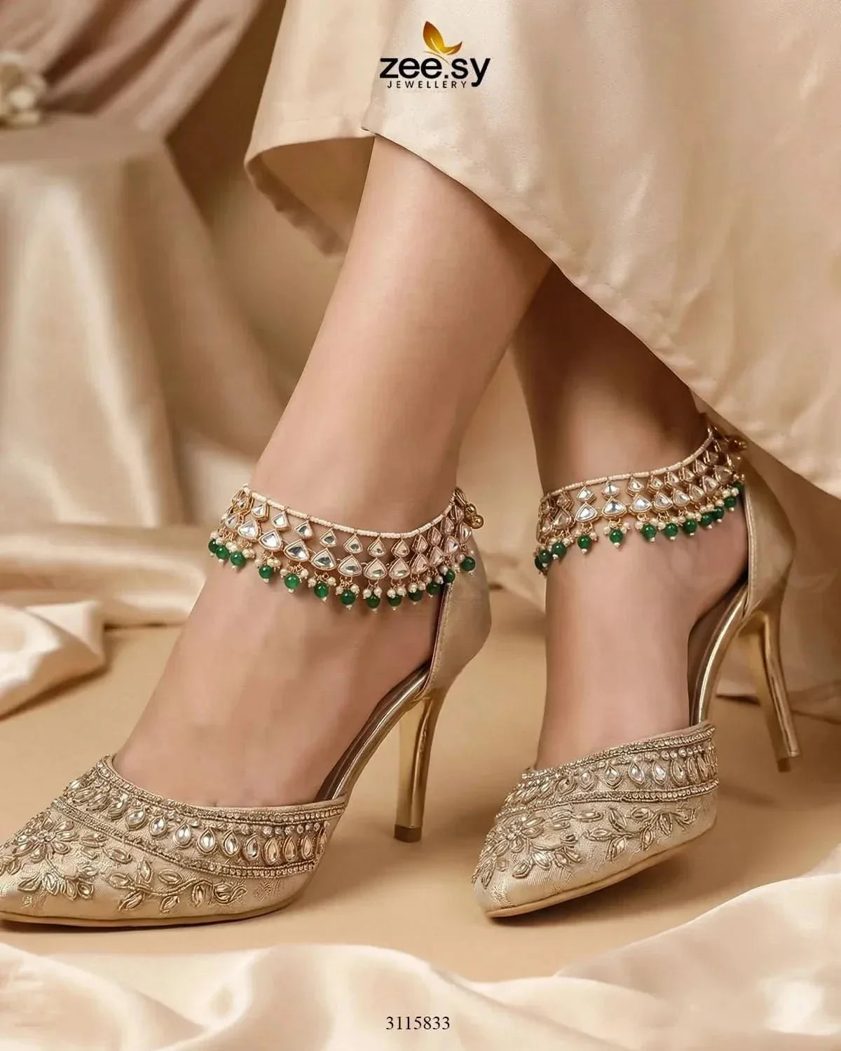 Mira Droplet Bead Anklet