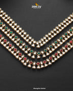 Shungite Kundan Gemstone Anklet