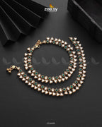 Shungite Kundan Gemstone Anklet