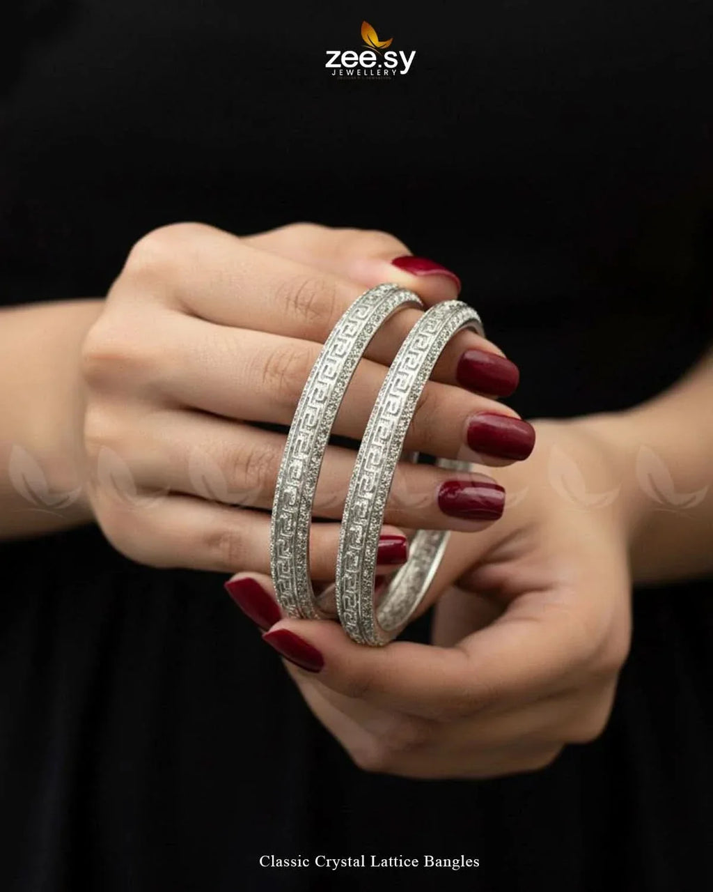 Classic Crystal Lattice Bangles