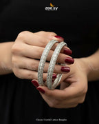 Classic Crystal Lattice Bangles