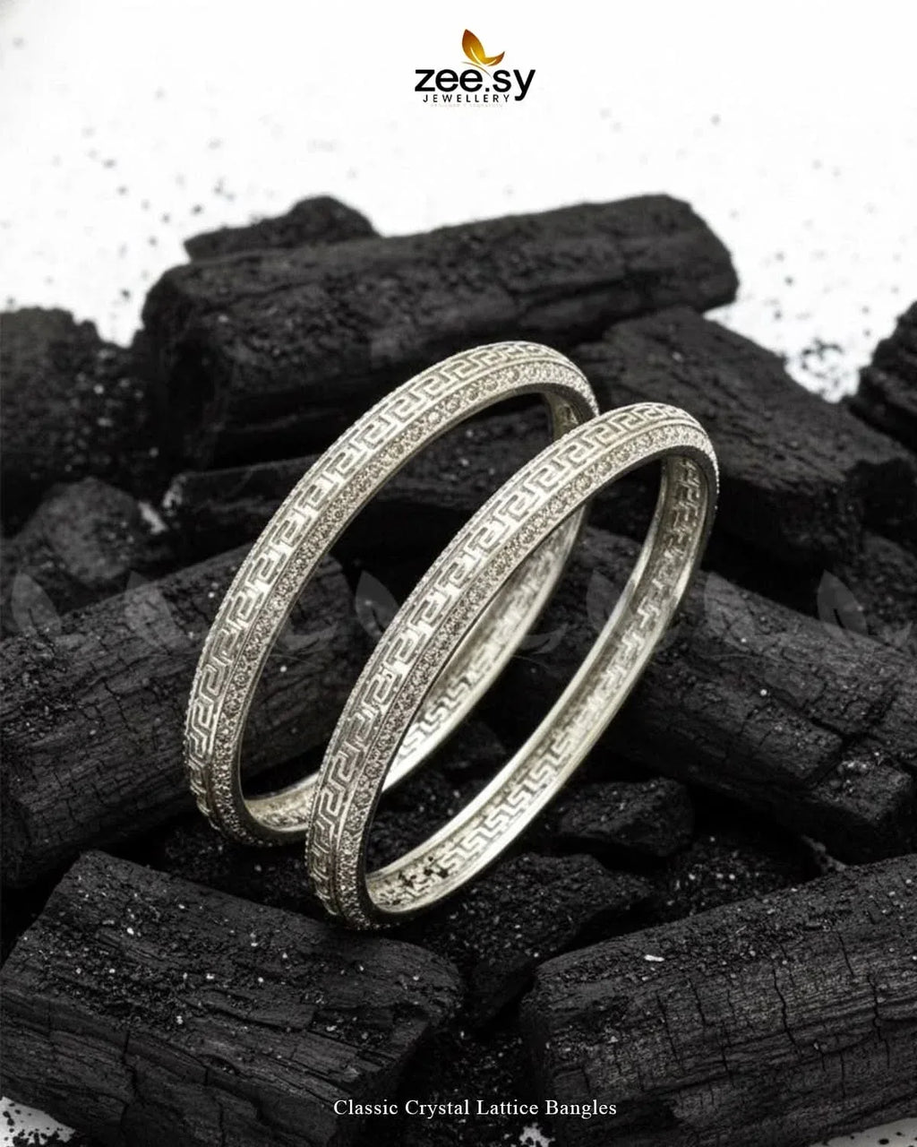 Classic Crystal Lattice Bangles