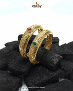 Contrast Oval Pavé Bangles