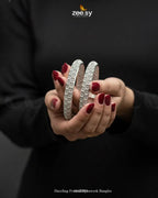 Dazzling Frosted Openwork Bangles