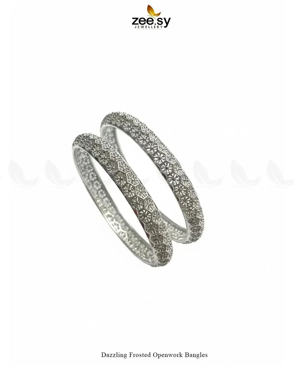 Dazzling Frosted Openwork Bangles